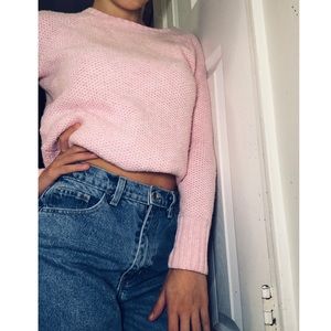 Cozy Baby Pink Knit Sweater